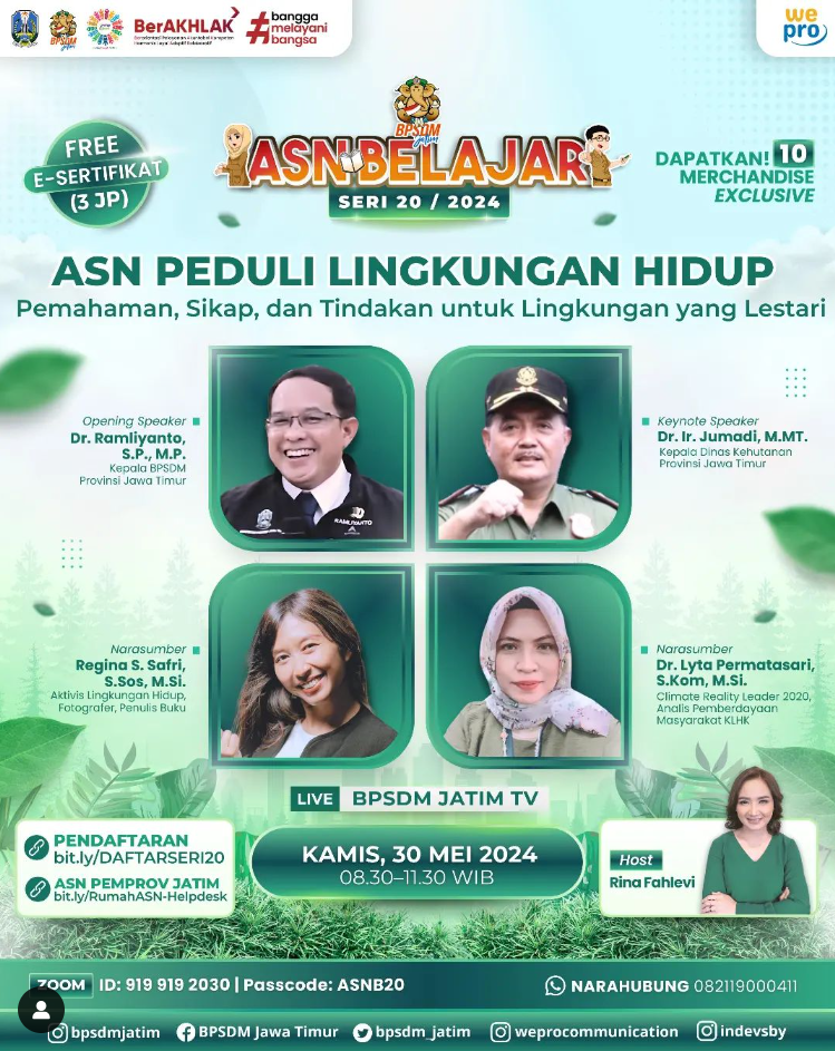 ASN Peduli Lingkungan Hidup   Pemahaman  Sikap  dan Tindakan Untuk Lingkungan Lestari