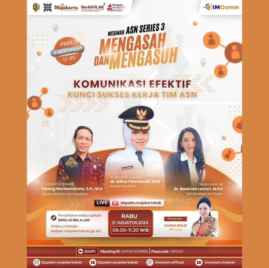 Mengasah dan Mengasuh Komunikasi Efektif Kunci Sukses Kerja TIM ASN