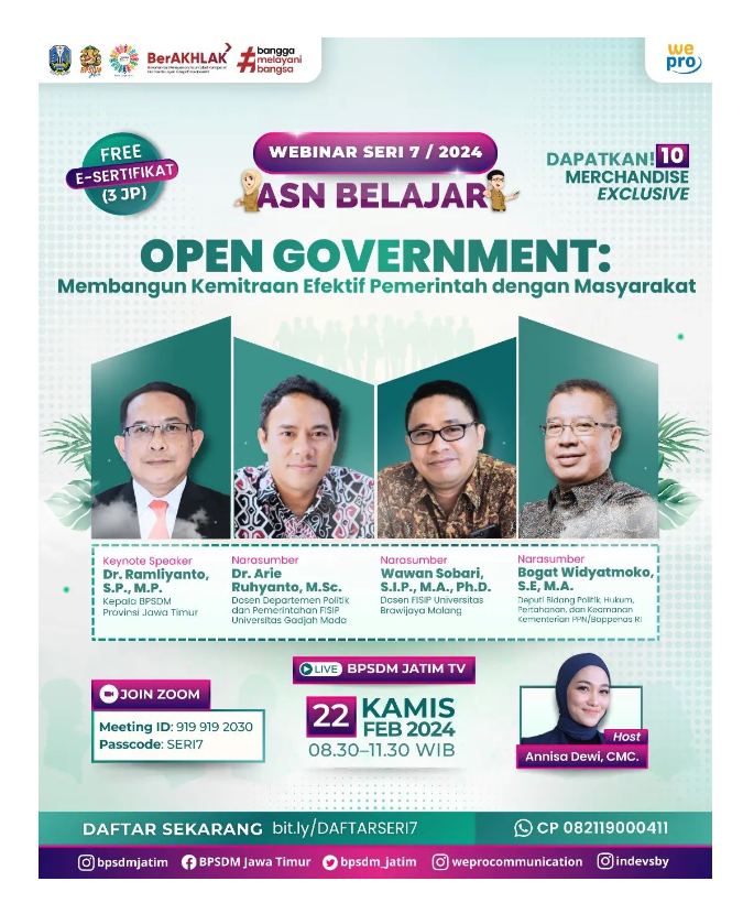OPEN GOVERMENT   MEMBANGUN KEMITRAAN EFEKTIF PEMERINTAHAN DENGAN MASYARAKAT