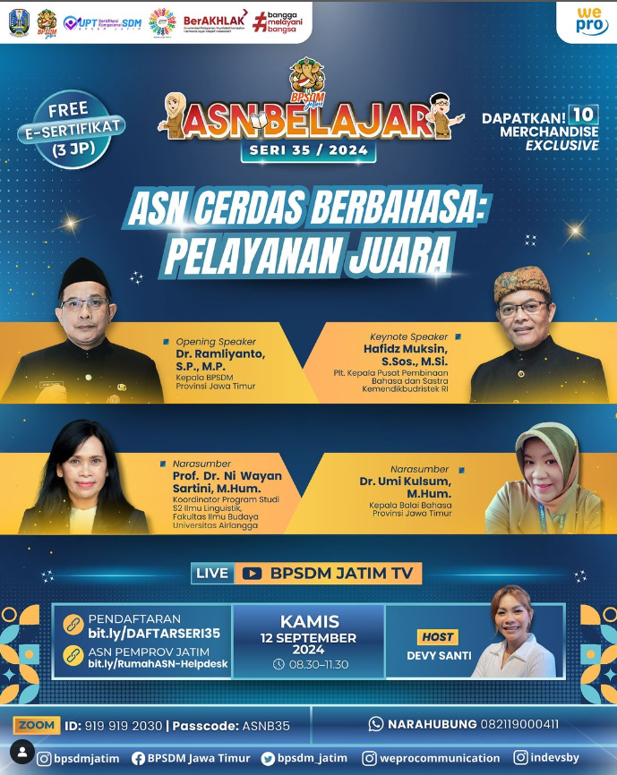 ASN Cerdas Berbahasa   Pelayanan Juara