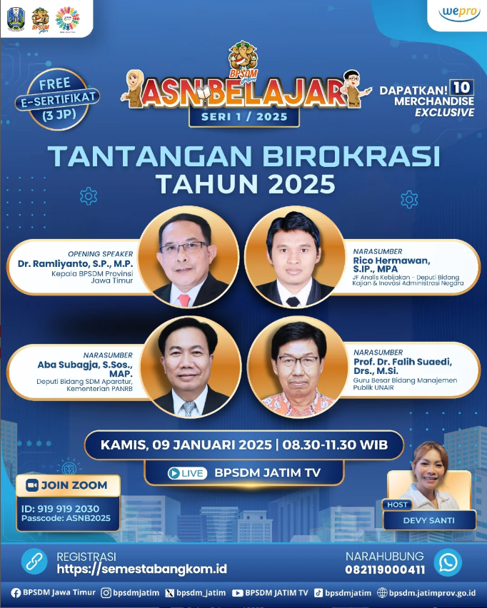 WEBINAR ASNB SERI 1 DENGAN TEMA TANTANGAN BIROKRASI TAHUN 2025